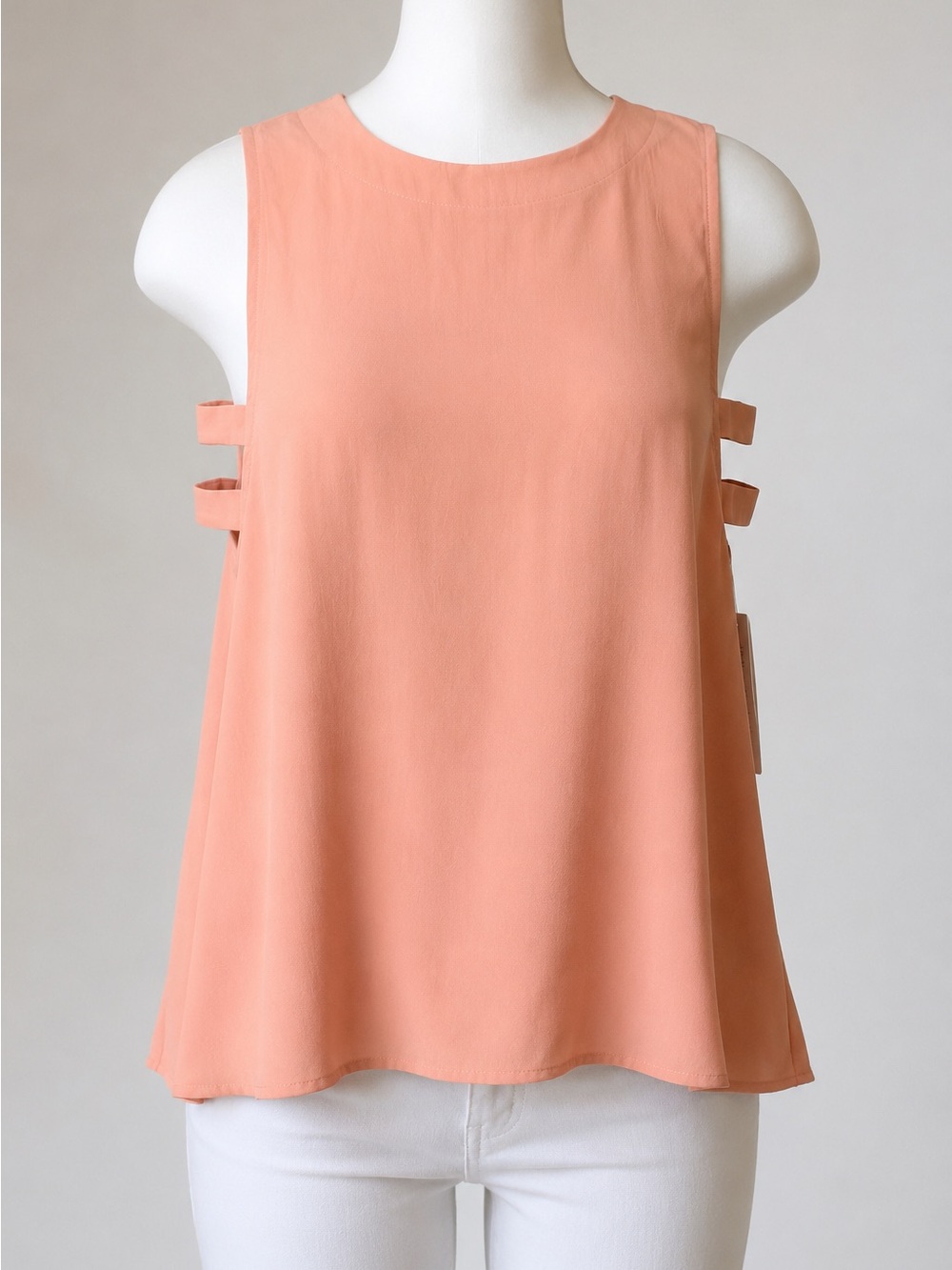 Bishop + Young NWT Blush Side Cutout Sleeveless Blouse Medium